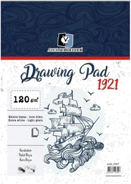 Alex Schoeller A5 120 Gr Spr Drawing Pad 50 Li̇ Alx-8966 ürün görseli 1