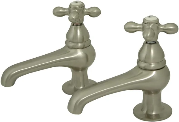 Brass Ks3208Ax Restorasyon Lavabo Musluk Musluğu, Fırçalanmış Nikel, 3,88 X 3,5 X 1,75 ürün görseli 1