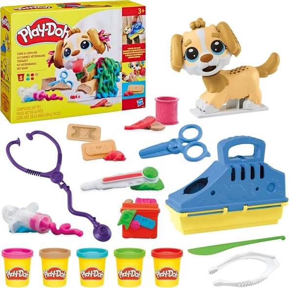 Play-Doh Care'N Carry Vet Oyun Hamur Seti ürün görseli 1
