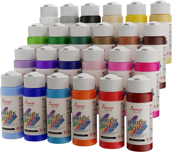 Red Akrilik Boya Seti 24 Renk 24X60 Ml ürün görseli 1