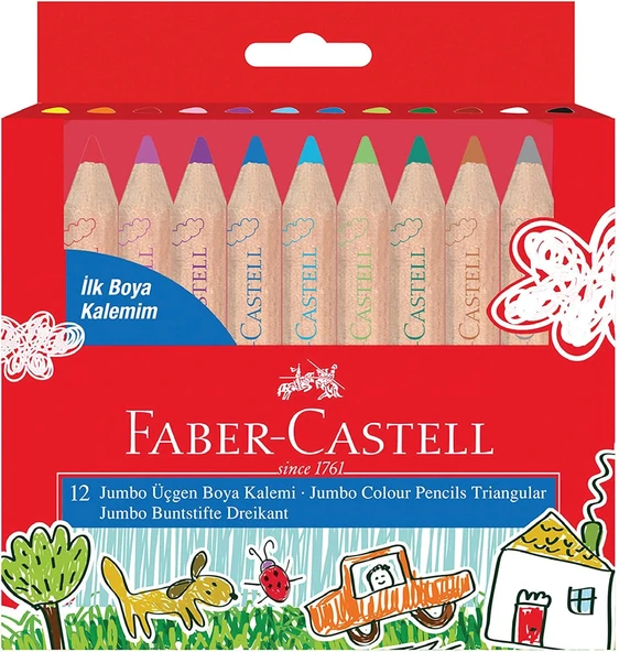 Faber-Castell İlk Boya Kalemim Yarım Boy 12 Renk ürün görseli 1