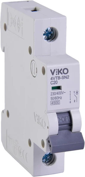 4Vtb-1C20 Otomatik Sigorta 4,5Ka C Tipi 1 Kutup 20A ürün görseli 1