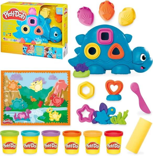 Play-Doh Başlangıç Seti Şekiller Renkler Dinozor Oyuncağı ürün görseli 1