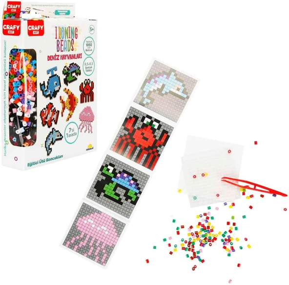 Crafy Hobi Boncuk Aktivite Set Deniz Hayvanları ürün görseli 1