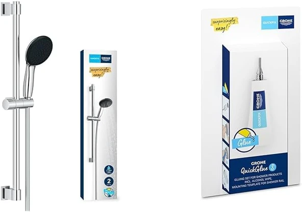 Grohe Vitalio Start 110 Sürgülü Duş Seti + 2 Adet Quickglue Banyo Yapıştırıcı Seti ürün görseli 1