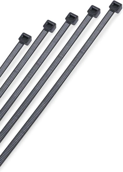 Siyah Kablo Bağı, 4.8X450Mm, 100 Adet, Cırt Kelepçe ürün görseli 1