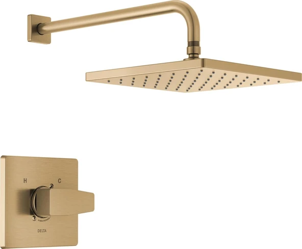 Faucet Raincan Kare Tek Fonksiyonlu Duş Vanası Trim Kiti Altın, Duş Bataryası Seti, Yağmur Duş Başlığı Altın, Duş Takımı, Şampanya Bronz T14268-Cz-Pp (Vana Dahil Değildir) ürün görseli 1