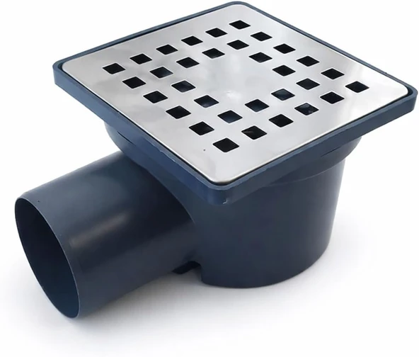 Kare Yer Süzgeci 10X10 Paslanmaz Çelik 45 Mm Zemin Süzgeci Banyo Duş Tuvalet Su Tahliye Izgarası ürün görseli 1
