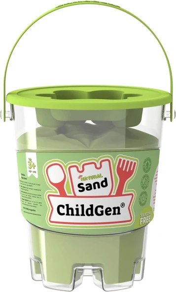 Doğal Kinetik Kum 500Gr - Yeşil ürün görseli 1