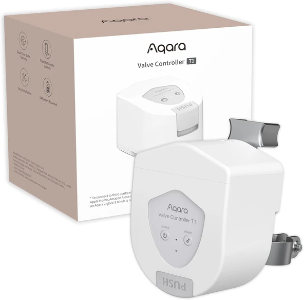Aqara Akıllı Valf T1, Aqara Zigbee 3.0 Hub Gerektirir, Ev Için Su Sensörü Ile Kombine Edilmiştir, Uygulama Uzaktan Kumandasını Destekler, Homekit, Alexa, Google, Matter Over Bridge ürün görseli 1