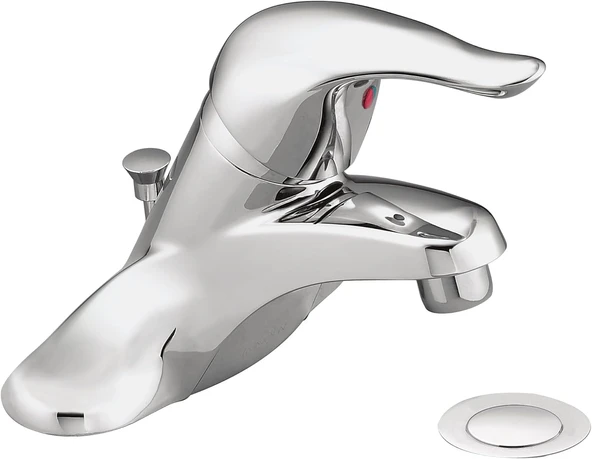 Moen L4625 Chateau Tek Kolu Düşük Ark Banyo Bataryası, Krom, 0.375 ürün görseli 1