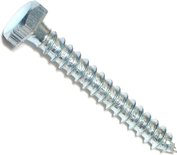 Hard-To-Find Fastener 014973259556 Midwest 1289 Lag Vidası, 1/4" X 2", Çinko Kaplama ürün görseli 1
