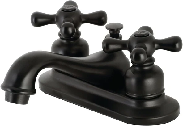 Brass Kb600Ax Restorasyon 4 Inç Centerset Banyo Bataryası, Mat Siyah, 6,63 X 4,5 X 2,88 ürün görseli 1
