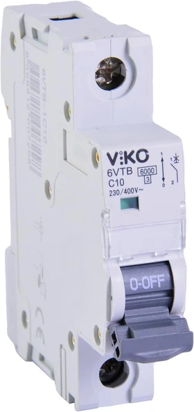 6Vtb-1C10 Otomatik Sigorta 6Ka C Tipi 1 Kutup 10A ürün görseli 1