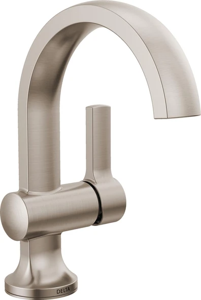 Musluk Albion Tek Delikli Banyo Bataryası, Fırçalanmış Nikel Tek Kolu Banyo Bataryası, Banyo Lavabo Bataryası, Metal Push Pop-Up Drenaj Grubu, Spotshield Fırçalanmış Nikel 15855Lf-Sp ürün görseli 1