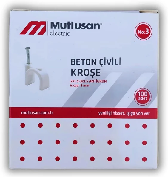 Mutlusan Çivili Kroşe 3 No 100 Lü Paket ürün görseli 1