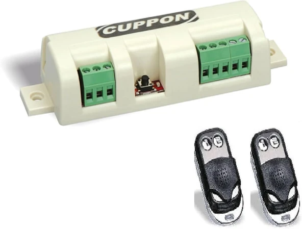 Cuppon Sn 32 Alıcı 2 Adet Kumanda, 2 Adet Kumandalı Cuppon Sn-32 Panjur, Kepenk, Otomasyon Alıcı Kartı, Otomatik Kepenk Alıcısı 2 Kumandalı, Kepenk Kumandası, Garaj Kumandası, Panjur Kumandası ürün görseli 1