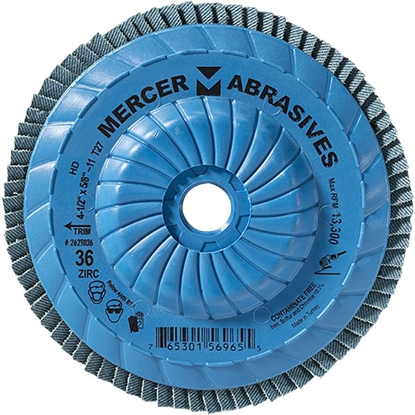 Mercer Industries 262T036 Yüksek Yoğunluklu Tip 27, 4-1/5,1 Cm X 5/20,3 Cm - 11 Granülasyon 36 Zirkon Pfc Kısaltılabilir (10 Paket), 262T036 ürün görseli 1