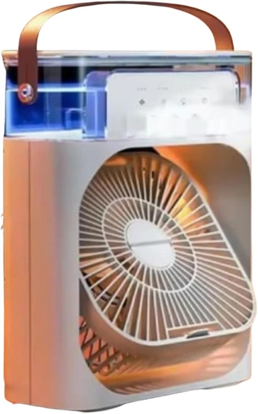 Buzlu Vantilatör Mini Fan 5 Spreyli Su Püskürtmeli 600 Ml Buhar Makinesi Nemlendirici Mini Klima Rgb ürün görseli 1