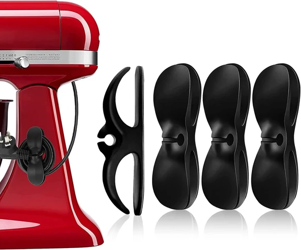 Kyrotech 4 Adet Silikon Kablo Düzenleyici Seti – Güçlü Yapışkanlı Tel Toplayıcı, Kordon Sarıcı, Ev, İşyeri, Mutfak Aletleri İçin Kavisli Düz Yüzey Uyumlu, Kahve Makinesi, Blender, Fritöz Uyumlu ürün görseli 1