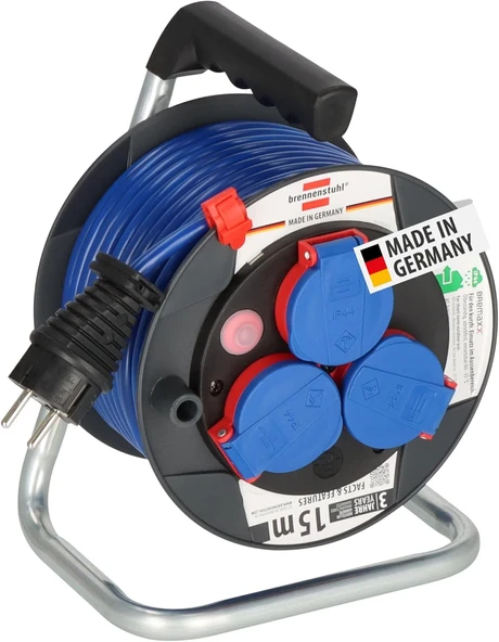 Brennenstuhl Garant Ip44 15M Makaralı Kablo At-N05V3V3-F 3G1.5 ürün görseli 1