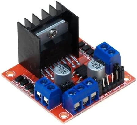 Sanec L298N Voltaj Regulatörlü Çift Motor Sürücü Kartı (Kırmızı Pcb) ürün görseli 1