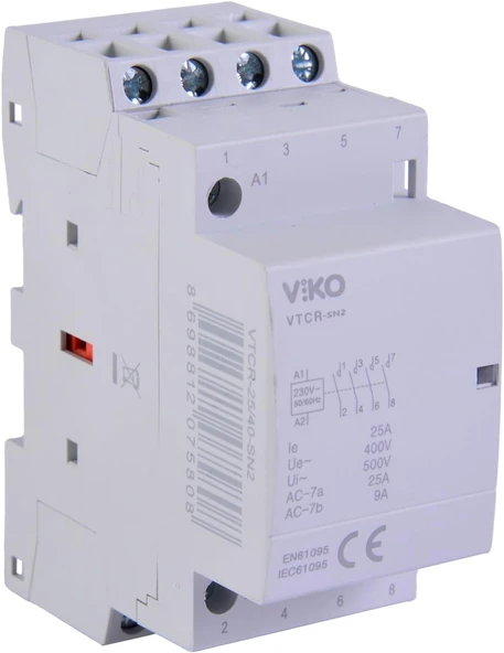 Vtcr-25/40 Sessiz Kontaktör 25A 4No ürün görseli 1