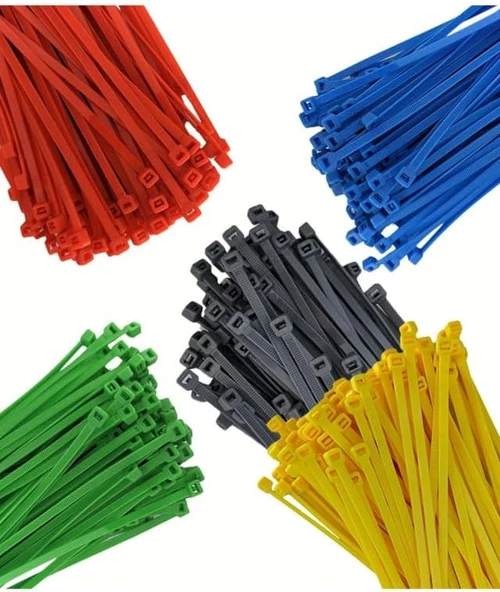 Kavanozlu 200 Adet 5 Renk Elektrik Kablosu Kablo Bağı Klips Plastik Kelepçe Cırt Cırt Kelepçe 120 Mm ürün görseli 1