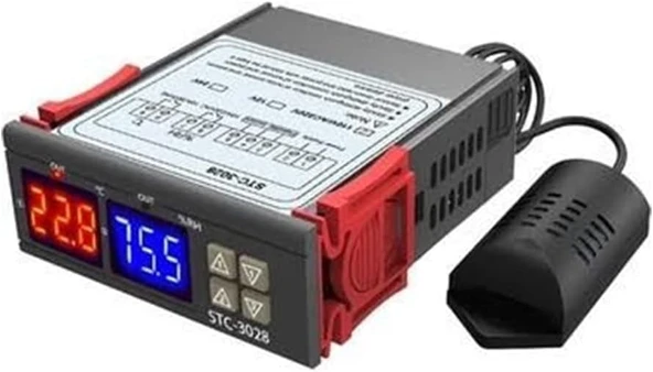 Sanec Stc-3028 Dijital Sıcaklık Nem Ölçer 110-220V 10A Termostat ürün görseli 1