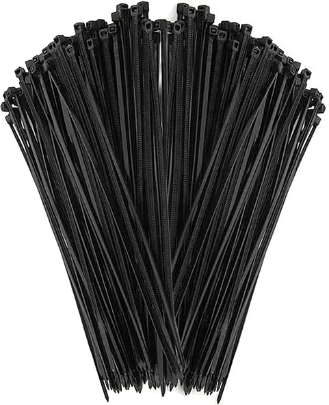 Promosyonca Kablo Bağı Seti, 100 Adet, Naylon Plastik, Cırt Cırtlı, Siyah, Organizasyon Için İdeal (4.8X300) ürün görseli 1