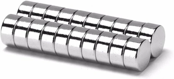 Ø8X4 Mm Neodimyum Yuvarlak Silindirik Mıknatıs - (10'Lu) ürün görseli 1