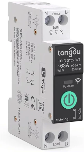 Wifi 63 Amper Akıllı Sigorta (Tuya, Life, Assistant Uyumlu) ürün görseli 1