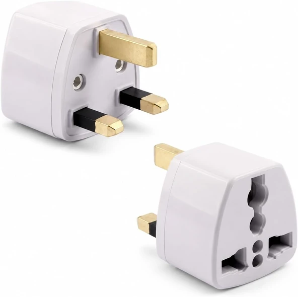 Primex Px-420 Türk Prizini İngiliz Prize Çevirici Adaptör, 250V Type-G Uk Priz Dönüştürücü, Hac Umre Seyahat İçin İngiliz Tipi Priz Çevirici, Beyaz ürün görseli 1