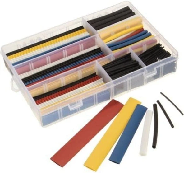 Sanec Isı Polyolefin Shrink Boru Daralan Makaron Set Kutulu 140'Lı ürün görseli 1