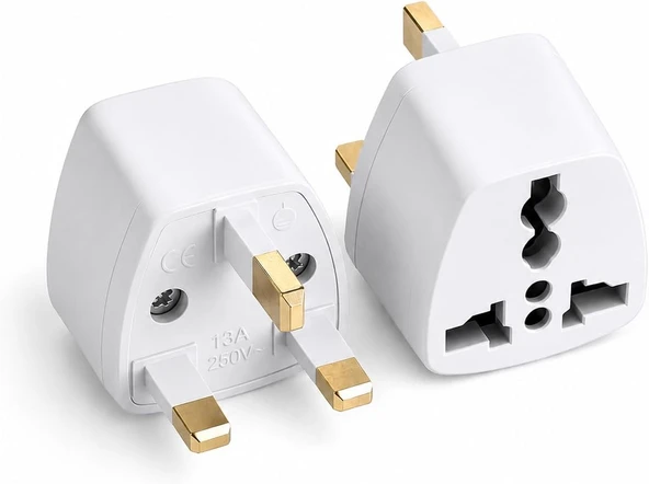 Kyrotech Tip G, İngiliz Adaptör Fişi, Hindistan, İngiltere, Dubai, Hong Kong, Singapur, Kıbrıs Fişi, Hac, Umre Uyumlu, 2 3 Uçlu Seyahat Fiş Çevirici Dönüştürücü Priz, Uluslararası Güç Adaptörü ürün görseli 1