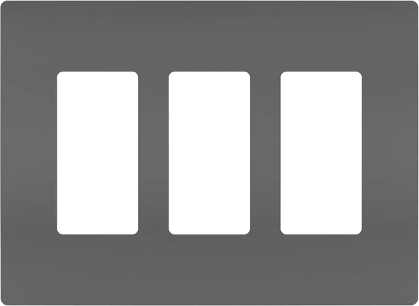 Pass & Seymour Legrand Radiant Vidasız Duvar Tabakaları, Dekoratör Rocker Çıkışları Için, 3-Gang, Siyah, Rwp263Bkcc6 ürün görseli 1