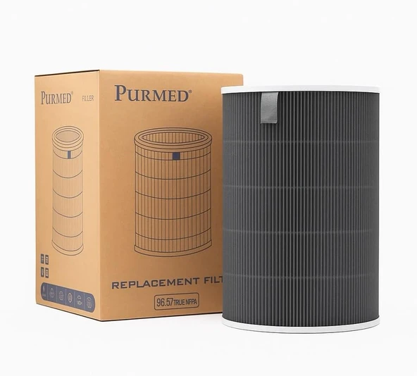 Purmed Mi Mijia Air Purifier 6 Uyumlu Gri Hepa Filtre | Yüksek Verimli, Rfıd Chip ürün görseli 1