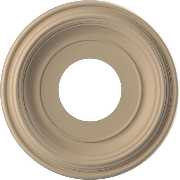 Ekena Millwork Cmp10Trgbe Geleneksel Termoform Pvc Tavan Madalyonu (5 1/2 Cm'Ye Kadar Kanopilere Uyar), 10" Od, Ultracover Saten Smokey Bej ürün görseli 1