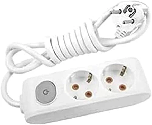 Multi-Let 2Li Anahtar-Topraklı Kablo Ç.K 2Mt Priz ürün görseli 1