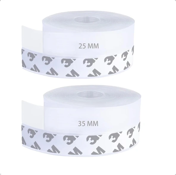 Aputue Silikon Conta Şeridi, 2 Adet 25Mm 35Mm 5 Metre Kapı Conta Şeridi, Hava Su Geçirmez Ses Yalıtımlı Kendinden Yapışkanlı Silikon Şerit, Kapılar Pencereler Duş Camları Arası Boşluklar İçi ürün görseli 1