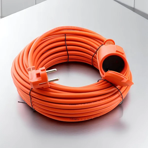 Uzatma Kablosu 30 Metre 3X2.5 Mm Ev Tipi Topraklı Cca Kablolu Tekli Grup Fiş Priz Kapaklı Monofaze ürün görseli 1