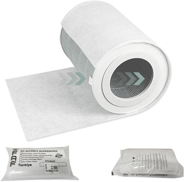 Faf Fresh Air Filter 10/Pcs Electrostatic Dust Trap Pre-Filter For Purifier Serileri İle Uyumlu Hava Temizleyici Filtre Üstü Elektrostatik Toz Tutucu Koruyucu (Ac1711- Ac1715) ürün görseli 1