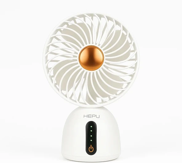 Hepu Hp-F07 Usb Şarjlı Sessiz Masaüstü Mini Fan 360 Derece Ayarlanabilir Gövde Vantilatör ürün görseli 1
