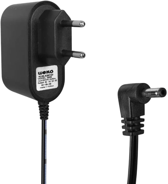 Weko 5 Volt - 2 Amper 3.5 * 1.35 Uçlu Plasti̇k Kasa Pri̇z Ti̇pi̇ Adaptör ürün görseli 1