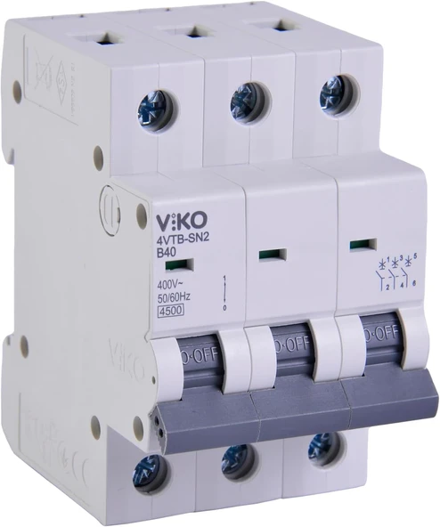 4Vtb-3B40 Otomatik Sigorta 4,5Ka B Tipi 3 Kutup 40A ürün görseli 1
