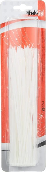 Tek-İş Kablo Bağı 200 X 2.5 Mm 100 Adet Beyaz ürün görseli 1