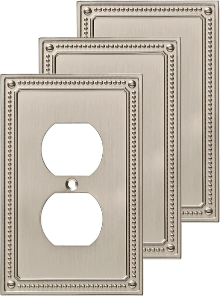 Franklin Pirinç Inci Çift Yönlü/Switch Plaka/Kılıf, Tek, Gümüş, W35059V-Sn-C ürün görseli 1