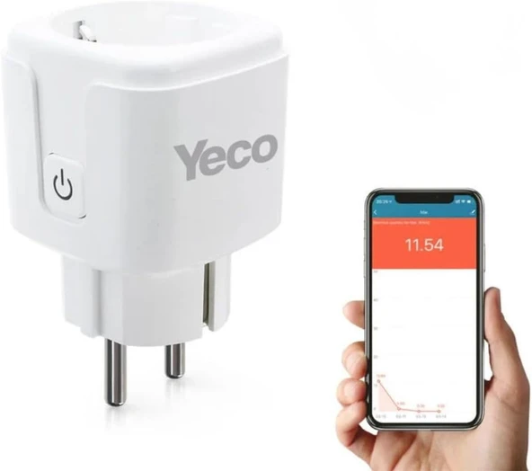 Yeco Sp-16 Akıllı Priz, Wi-Fi Uyumlu, Telefonla Kontrol, 16A Akım Koruma, İzleme ürün görseli 1