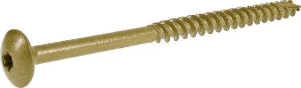 Power 47879 Lag Vidaları, 5/16 X 6, Drive İnşaat Lag Vidaları, Paslanmaya Dayanıklı, Epoksi Kaplı Bronz, 5 Lb Küvet ürün görseli 1