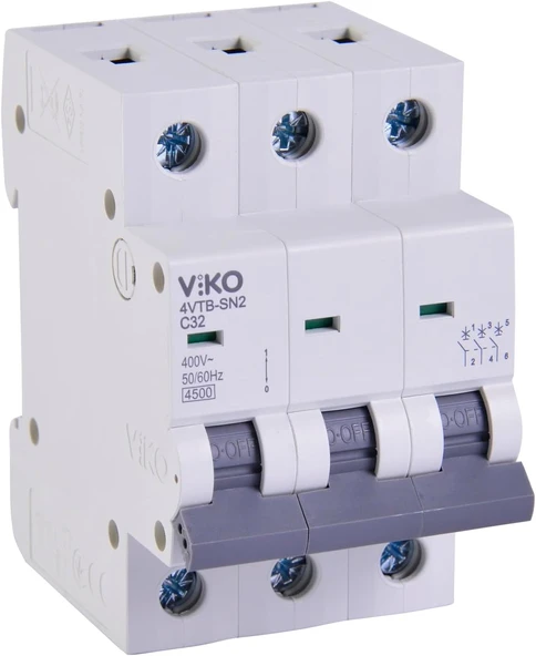4Vtb-3C32 Otomatik Sigorta 4,5Ka C Tipi 3 Kutup 32A ürün görseli 1